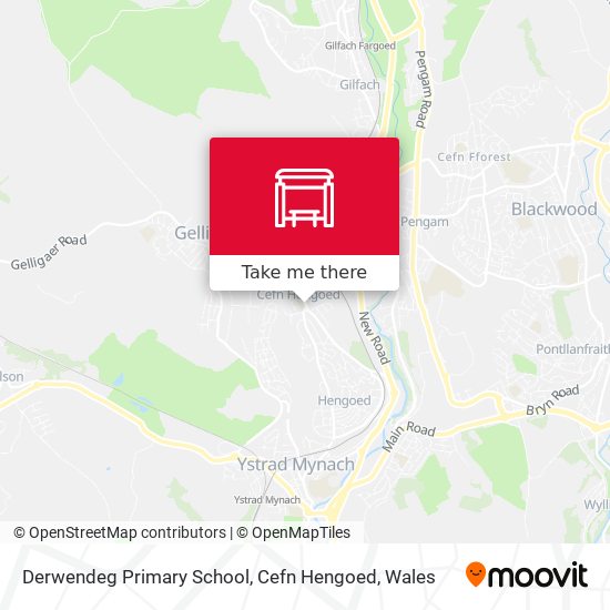 Derwendeg Primary School, Cefn Hengoed map