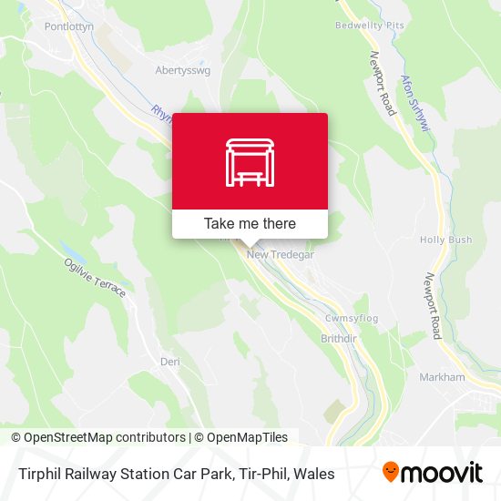 Tirphil Railway Station Car Park, Tir-Phil map