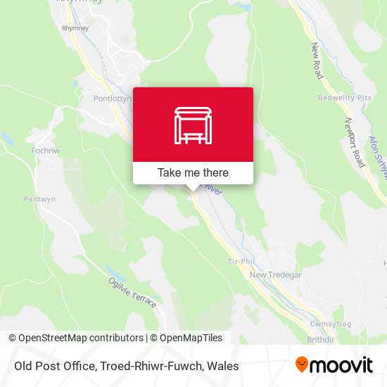 Old Post Office, Troed-Rhiwr-Fuwch map