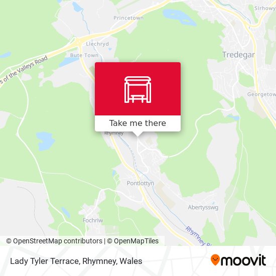 Lady Tyler Terrace, Rhymney map