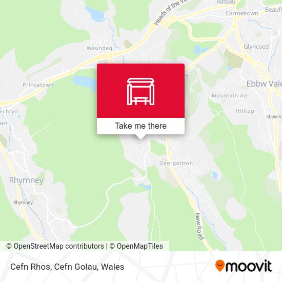 Cefn Rhos, Cefn Golau map