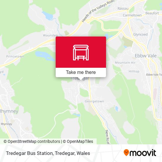 Tredegar Bus Station, Tredegar map