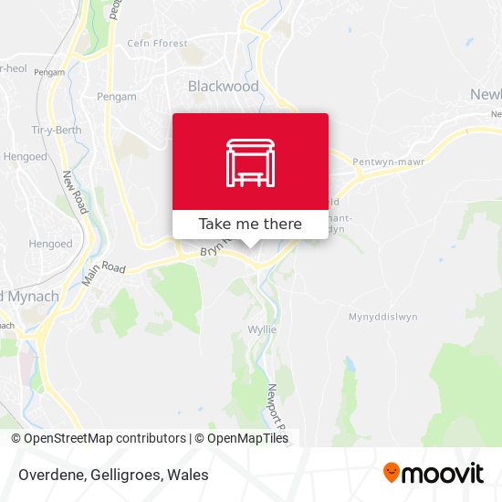 Overdene, Gelligroes map
