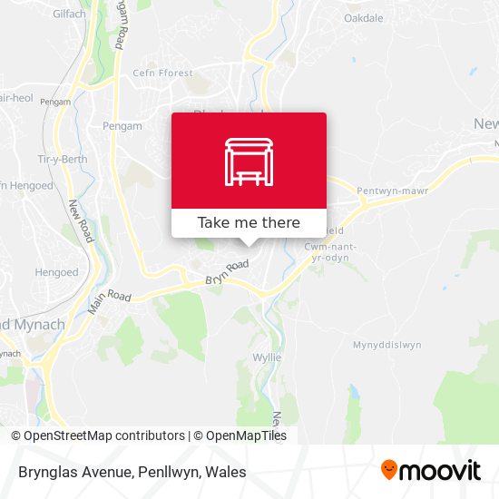 Brynglas Avenue, Penllwyn map