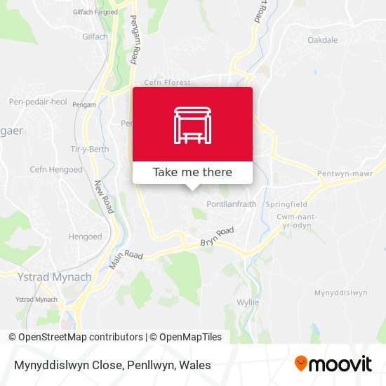 Mynyddislwyn Close, Penllwyn map