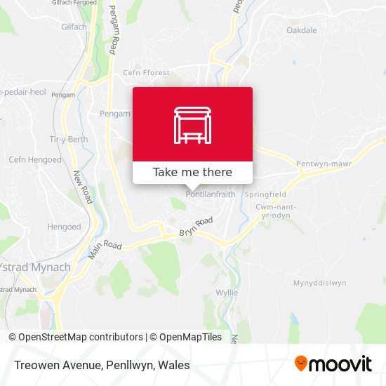 Treowen Avenue, Penllwyn map