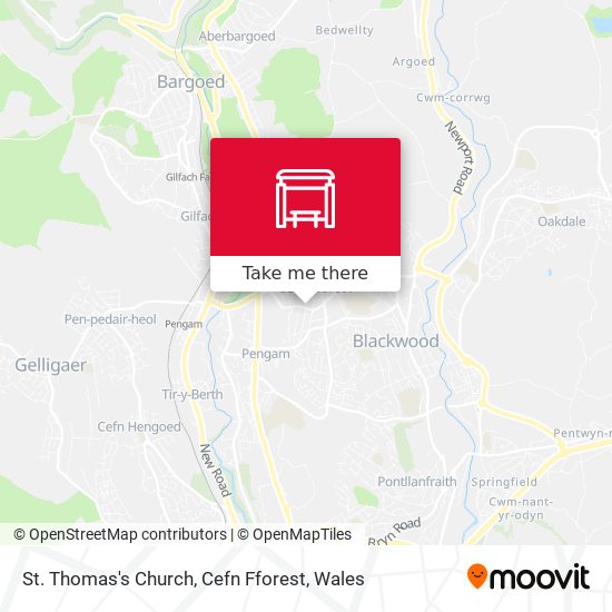 St. Thomas's Church, Cefn Fforest map