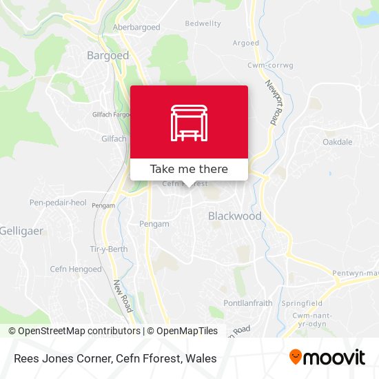 Rees Jones Corner, Cefn Fforest map