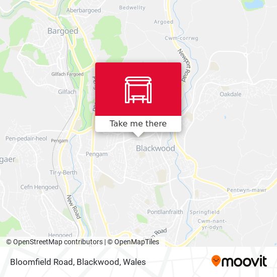 Bloomfield Road, Blackwood map