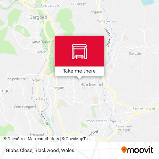 Gibbs Close, Blackwood map