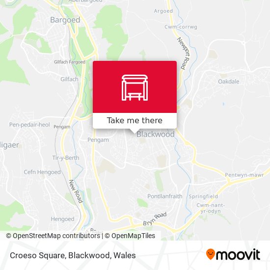 Croeso Square, Blackwood map