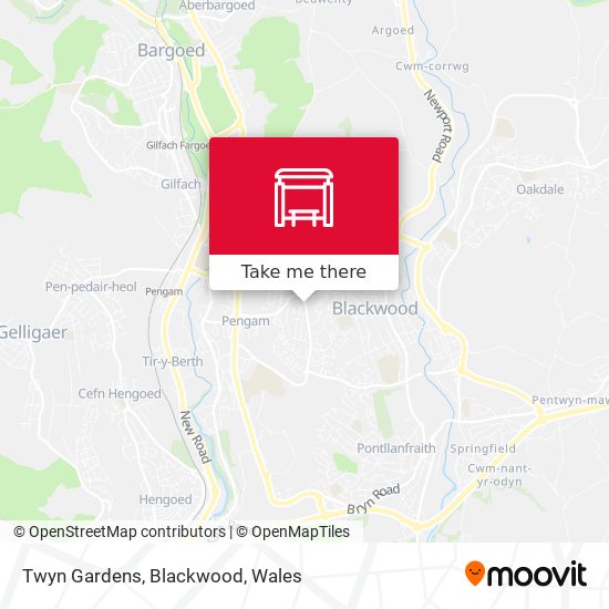 Twyn Gardens, Blackwood map