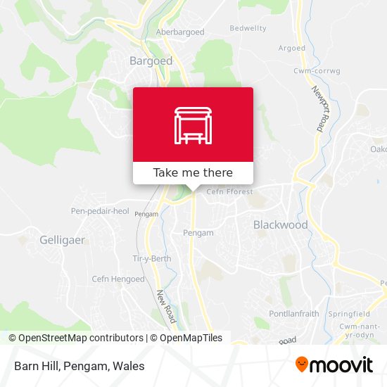 Barn Hill, Pengam map