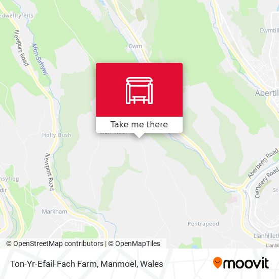 Ton-Yr-Efail-Fach Farm, Manmoel map