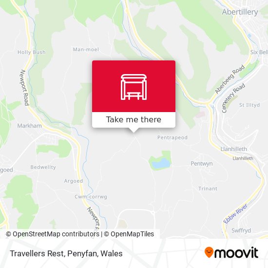 Travellers Rest, Penyfan map
