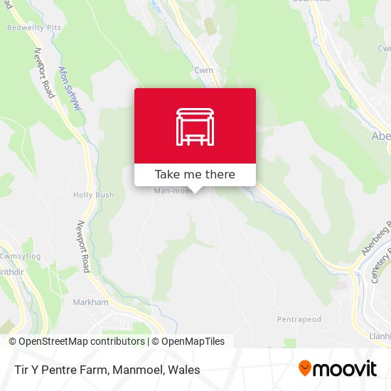 Tir Y Pentre Farm, Manmoel map