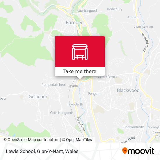 Lewis School, Glan-Y-Nant map