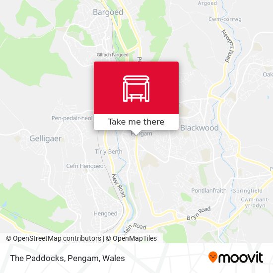 The Paddocks, Pengam map