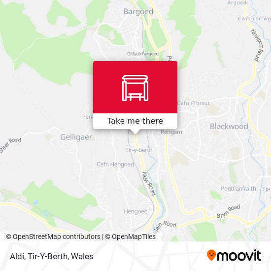 Aldi, Tir-Y-Berth map