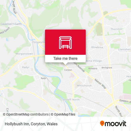 Hollybush Inn, Coryton map