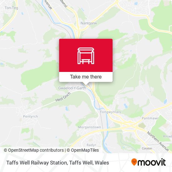 Taffs Well Railway Station, Taffs Well map