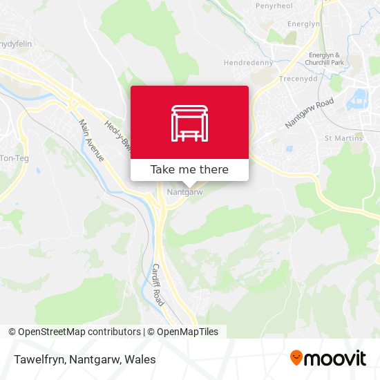Tawelfryn, Nantgarw map