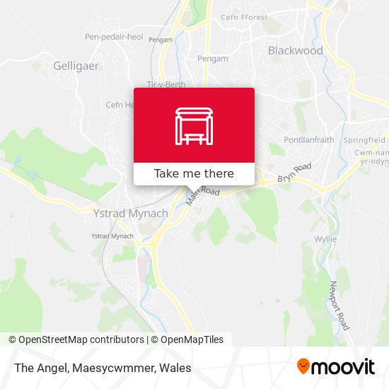 The Angel, Maesycwmmer map