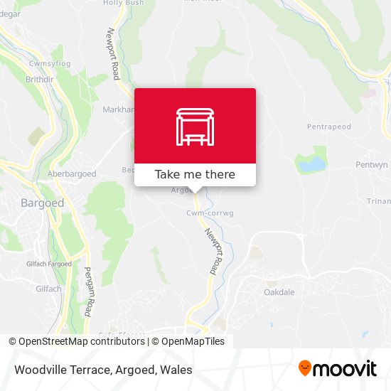 Woodville Terrace, Argoed map