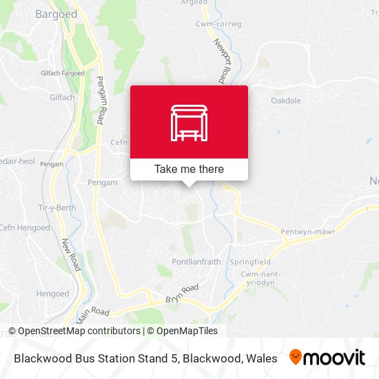 Blackwood Bus Station Stand 5, Blackwood map