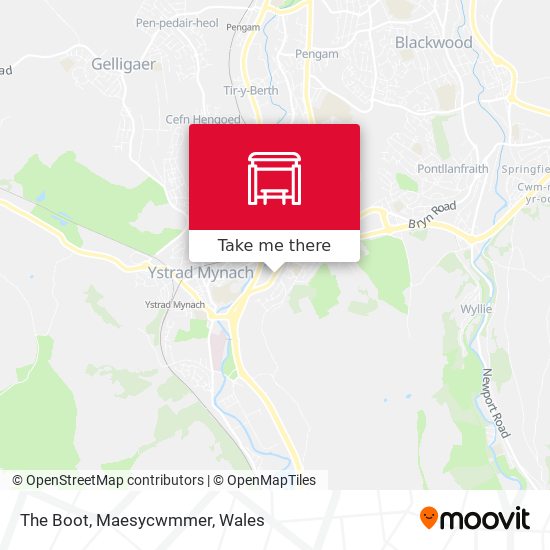 The Boot, Maesycwmmer map