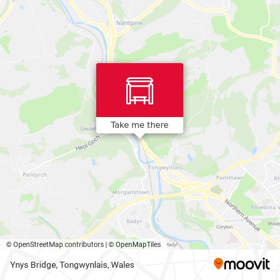 Ynys Bridge, Tongwynlais map