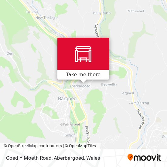 Coed Y Moeth Road, Aberbargoed map