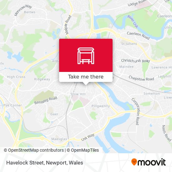 Havelock Street, Newport map