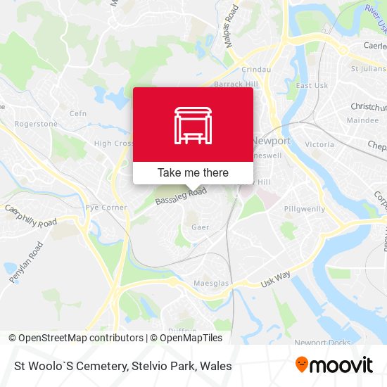 St Woolo`S Cemetery, Stelvio Park map