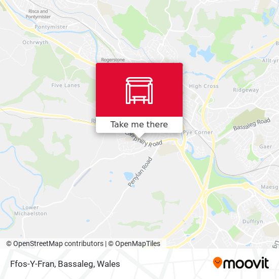 Ffos-Y-Fran, Bassaleg map