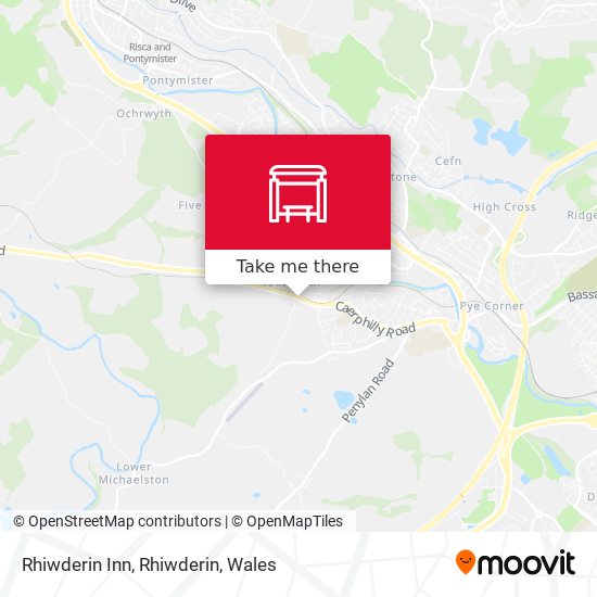 Rhiwderin Inn, Rhiwderin map