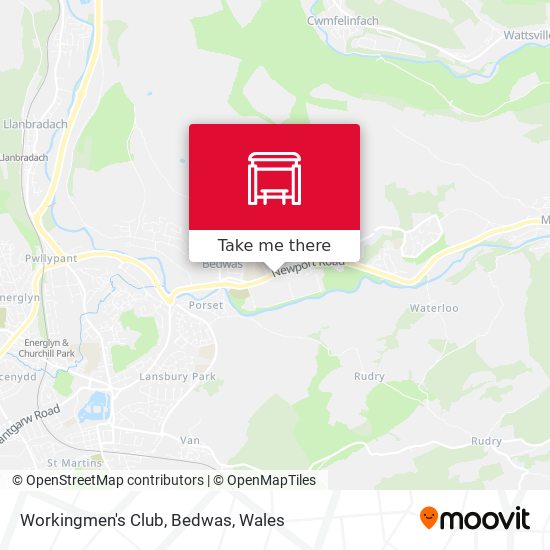 Workingmen's Club, Bedwas map
