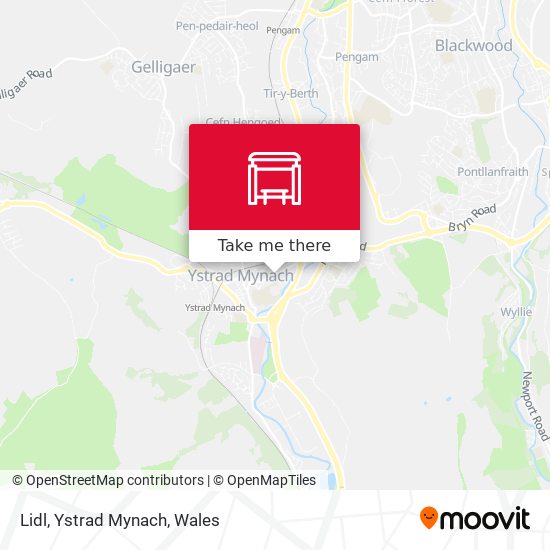 Lidl, Ystrad Mynach map