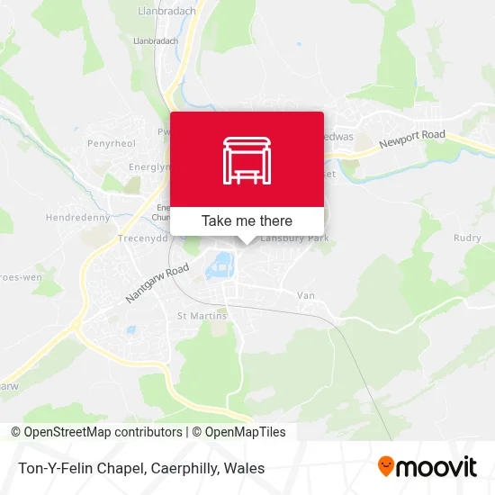 Ton-Y-Felin Chapel, Caerphilly map