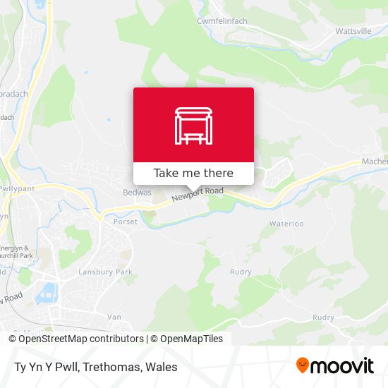 Ty Yn Y Pwll, Trethomas map