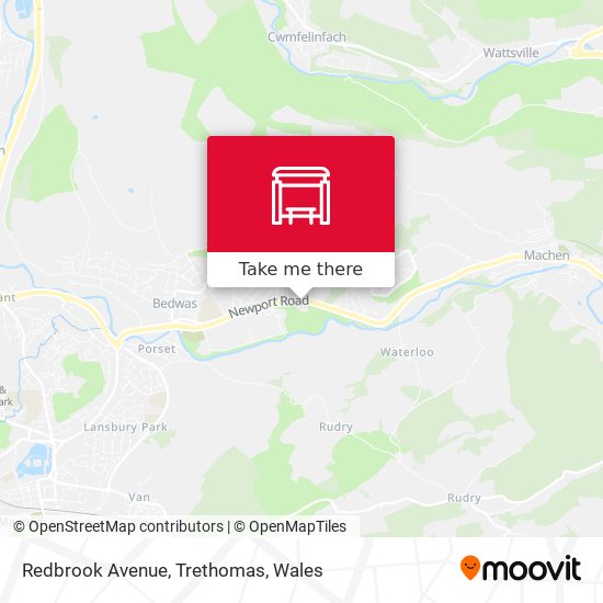 Redbrook Avenue, Trethomas map