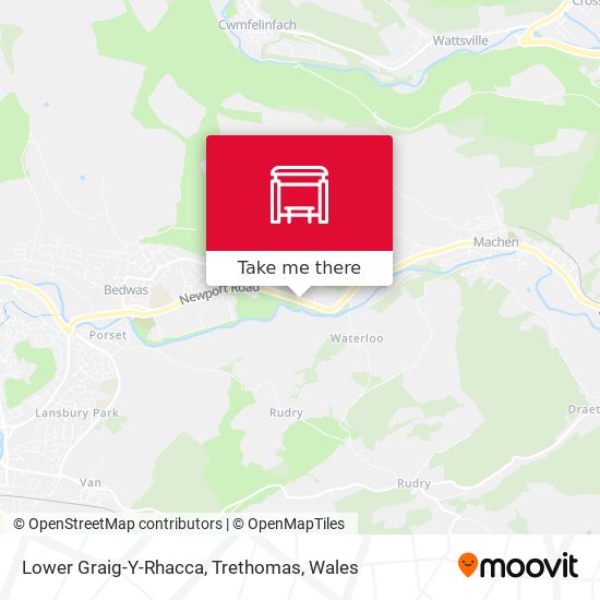 Lower Graig-Y-Rhacca, Trethomas map