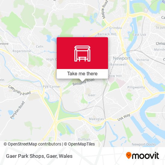 Gaer Park Shops, Gaer map
