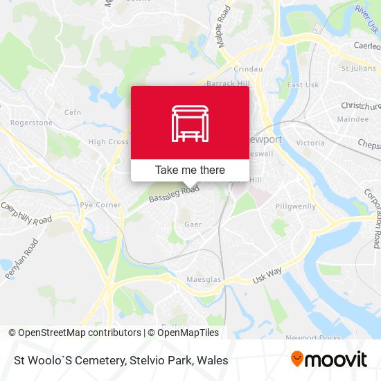 St Woolo`S Cemetery, Stelvio Park map