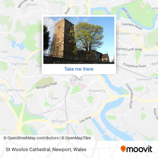 St Woolos Cathedral, Newport map