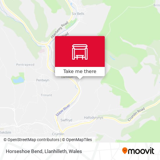 Horseshoe Bend, Llanhilleth map
