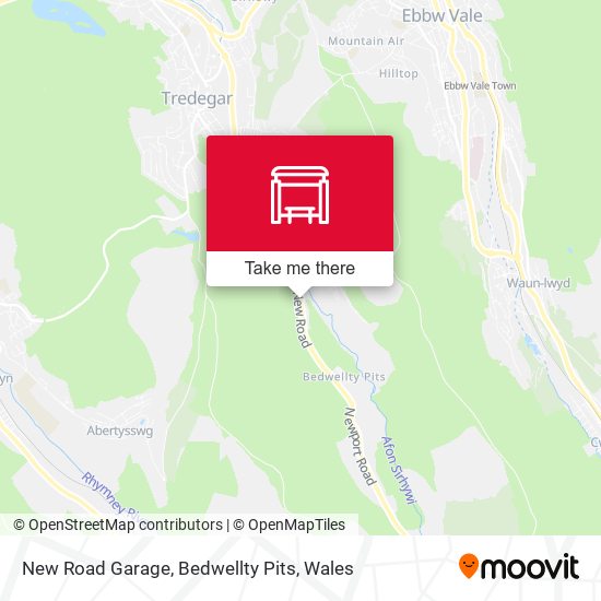 New Road Garage, Bedwellty Pits map