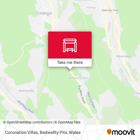 Coronation Villas, Bedwellty Pits map