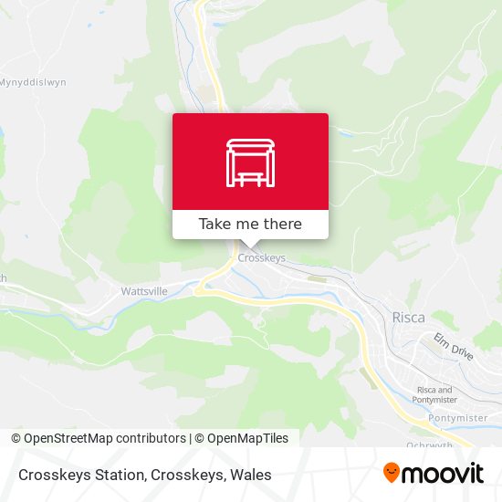 Crosskeys Station, Crosskeys map