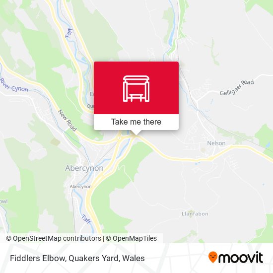 Fiddlers Elbow, Quakers Yard map